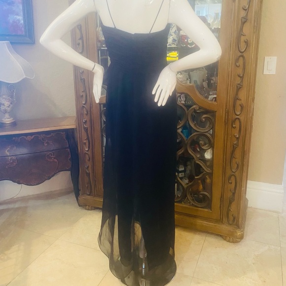 Farinae Collections Black Evening Gown Dress M - Picture 7 of 11